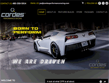 Tablet Screenshot of cordesperformanceracing.com